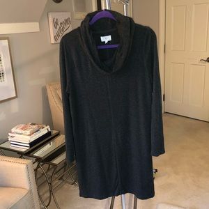 LOU AND GREY | Grey Cowl Neck Sweater Dress